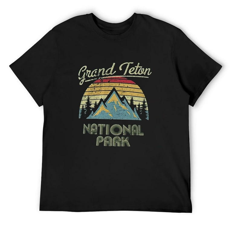 Vintage Retro Grand Teton Tee - National Park T Shirt Vintage Retro Grand Teton Tee - National Park T Shirt
