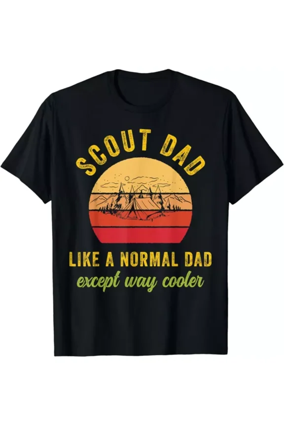 Mens Vintage Scout Dad Scouting Girl Boys Camping Father'S Day T-Shirt Unisex S-5XL Hot Trending Shirt, Vintage Birthday Gift