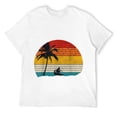 thumbnail image 1 of Mens Vintage Surfer Retro Surfing Beach Surf T-Shirt White S, 1 of 5