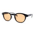 thumbnail image 1 of Mens Vintage Vibe Retro Hipster Keyhole Round Horn Rim Plastic Sunglasses Black - Orange, 1 of 4