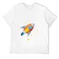 thumbnail image 1 of Mens Vintage retro space ship rocket astronaut Astronomy gift Raglan Baseball Tee Shirts White 3XL, 1 of 5
