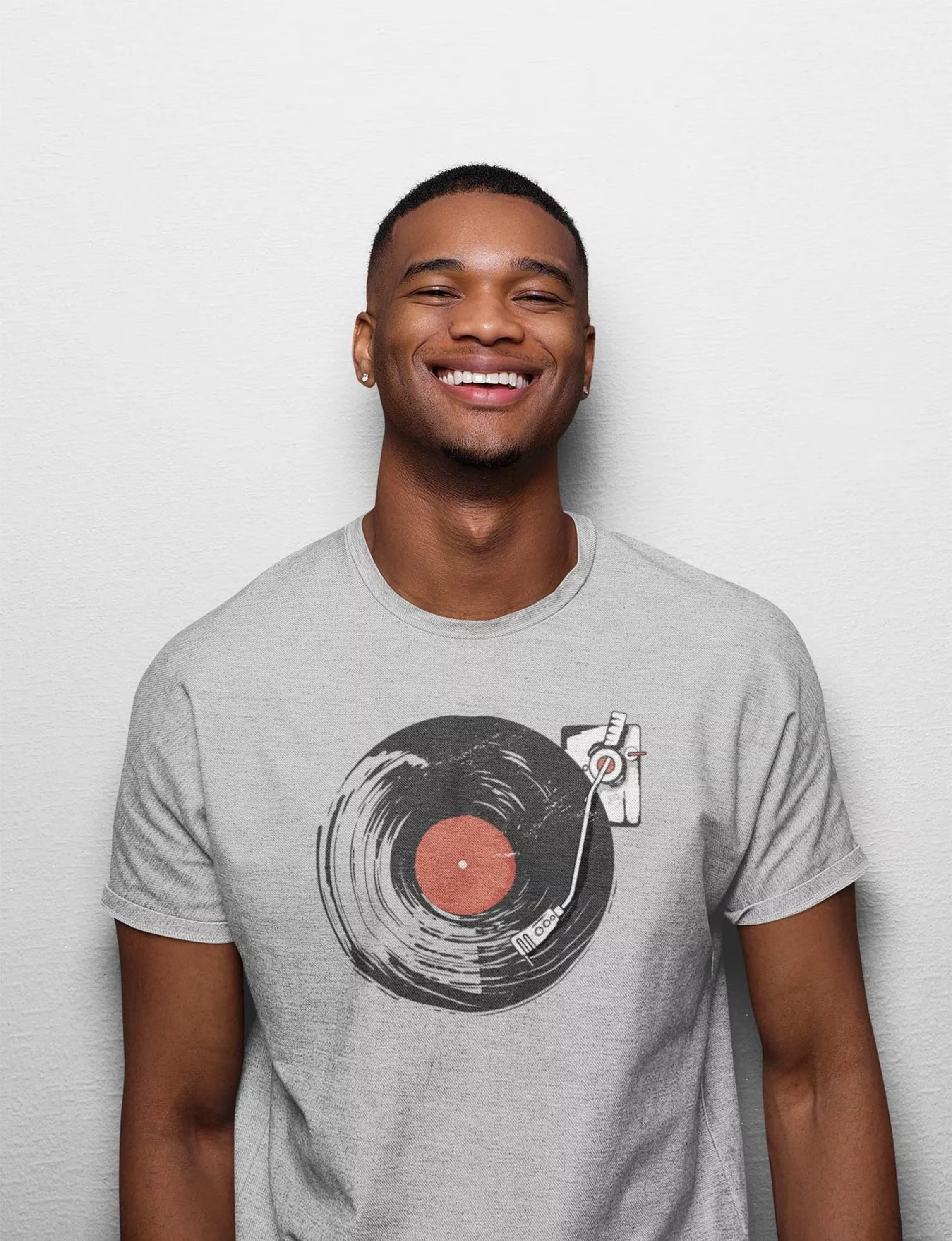 Mens Vinyl Records Vintage Music Tee - Walmart.com