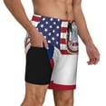thumbnail image 1 of Mens Virginia Texas Flag Swimming Trunks with Compression Liner Beach Quick Dry Swim Shorts, 1 of 6