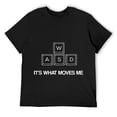 thumbnail image 1 of Mens WASD Funny PC Video Gamer Shirt Gaming T-Shirt T-Shirt Black, 1 of 5
