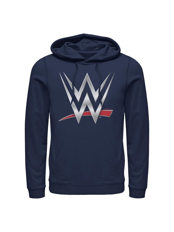 Mens WWE Chrome Logo Lightweight Hoodie