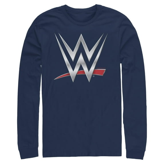 Mens WWE Chrome Logo Long Sleeve Shirt