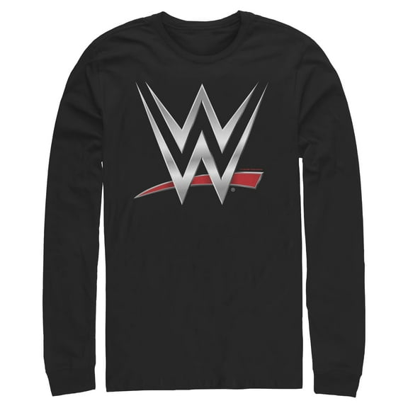 Mens WWE Chrome Logo Long Sleeve Shirt