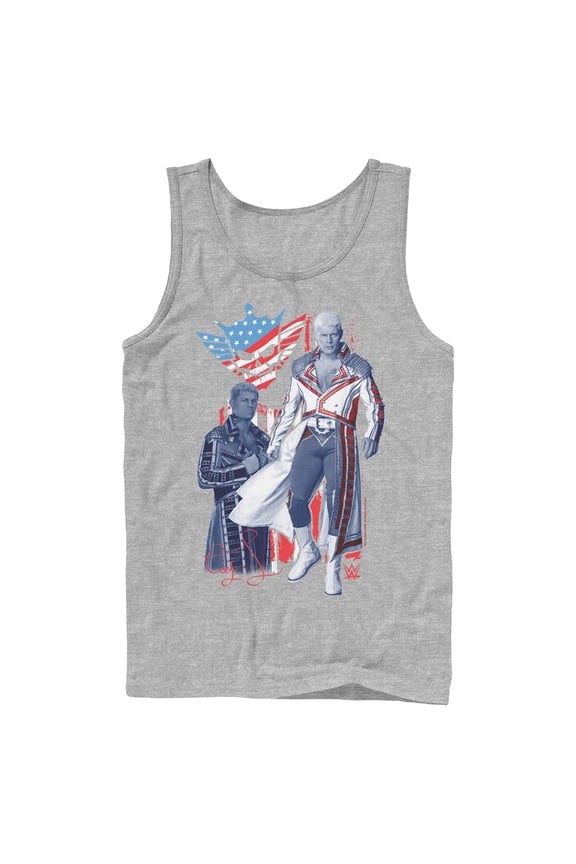 Mens WWE Cody Rhodes Patriotic Pose Tank Top