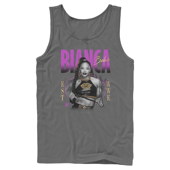 Mens WWE Gold Bianca Belair Tank Top