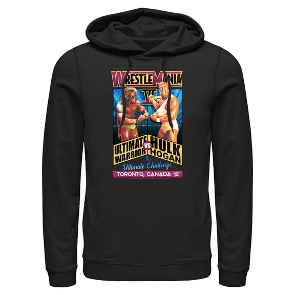 Mens WWE Hulk Hogan VS The Ultimate Warrior Poster Lightweight Hoodie