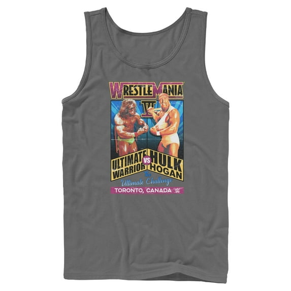 Mens WWE Hulk Hogan VS The Ultimate Warrior Poster Tank Top