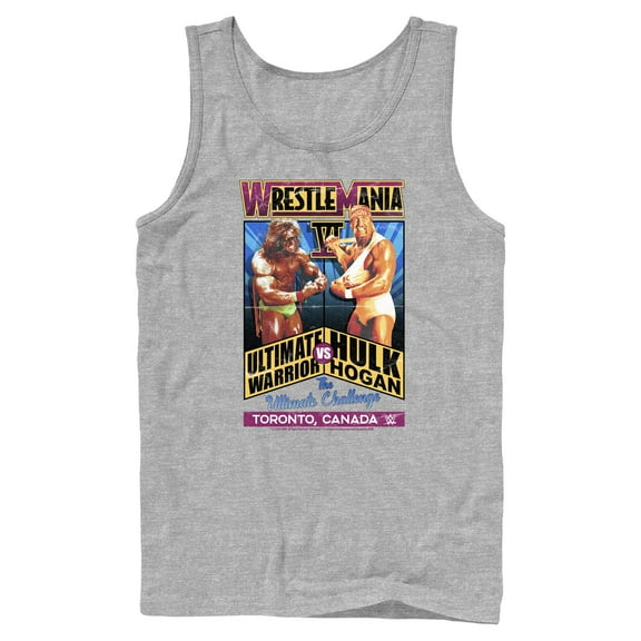 Mens WWE Hulk Hogan VS The Ultimate Warrior Poster Tank Top