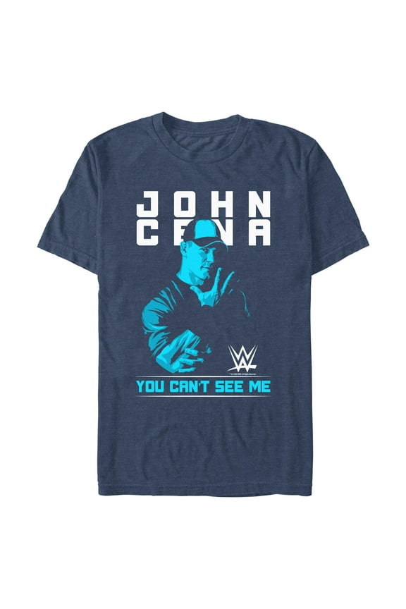 Mens WWE John Cena You Can't See Me Blue T Shirt