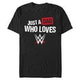 thumbnail image 1 of Mens WWE Just a Dad Who Loves Wrestling T Shirt, 1 of 5