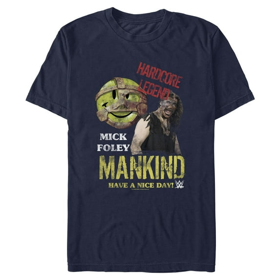 Mens WWE Mick Foley Mankind Have a Nice Day T Shirt