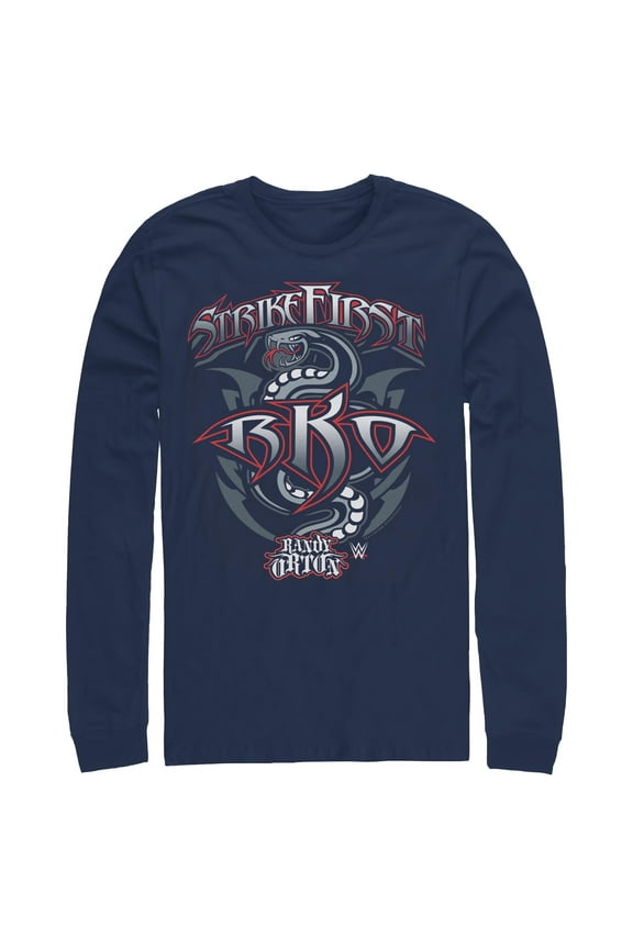 Mens WWE Randy Orton Strike First RKO Long Sleeve Shirt