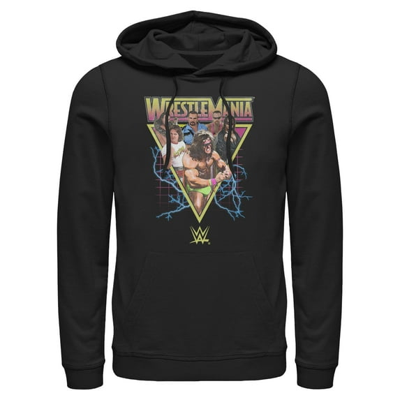 Mens WWE Retro Wrestlers Triangle Lightweight Hoodie