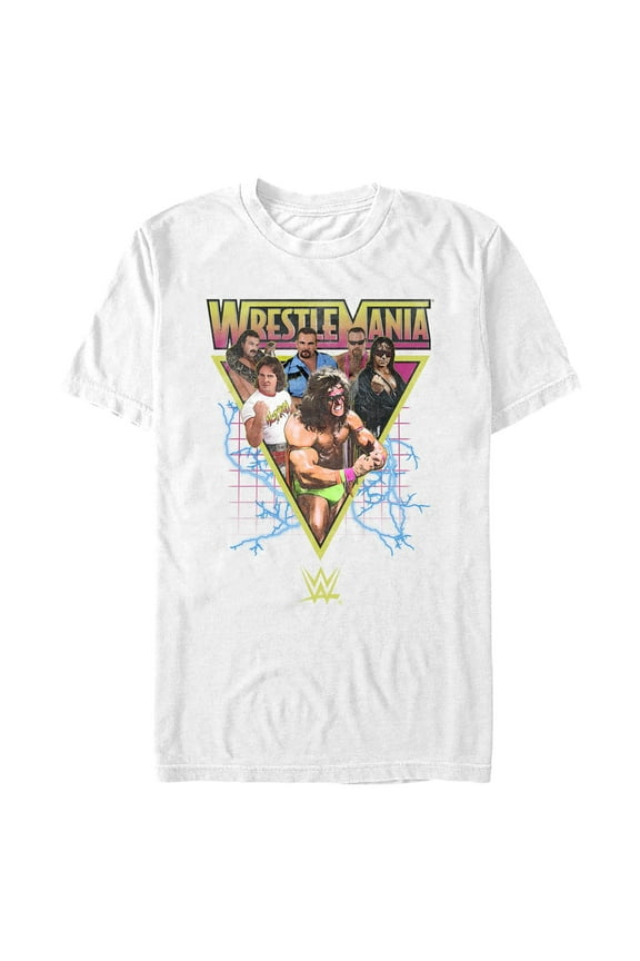 Mens WWE Retro Wrestlers Triangle T Shirt