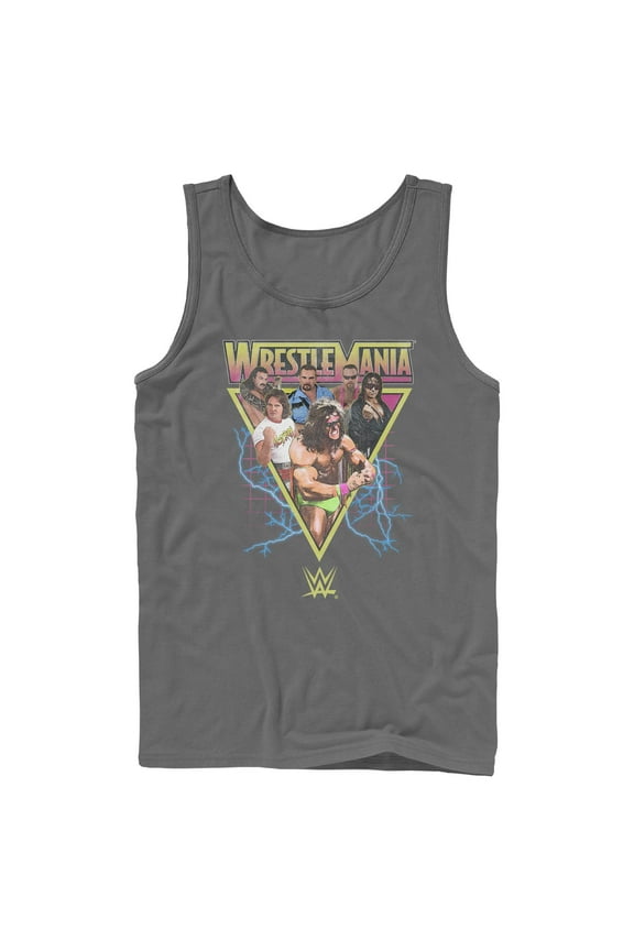Mens WWE Retro Wrestlers Triangle Tank Top
