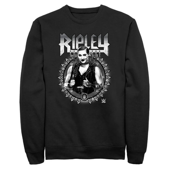 Mens WWE Ripley Black and White Photo Sweatshirt