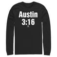 thumbnail image 1 of Mens WWE Stone Cold Steve Austin 3:16 White Logo Long Sleeve Shirt, 1 of 4