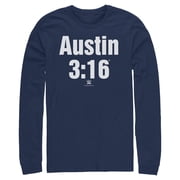 Mens WWE Stone Cold Steve Austin 316 White Logo Long Sleeve Shirt