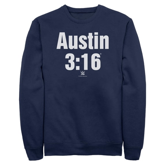 Mens WWE Stone Cold Steve Austin 3:16 White Logo Sweatshirt