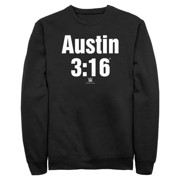 Mens WWE Stone Cold Steve Austin 3:16 White Logo Sweatshirt