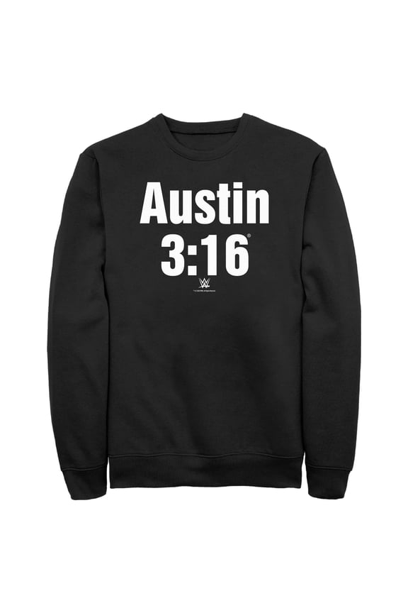 Mens WWE Stone Cold Steve Austin 3:16 White Logo Sweatshirt