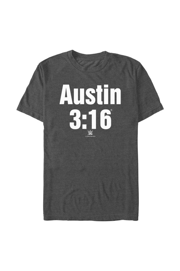 Mens WWE Stone Cold Steve Austin 3:16 White Logo T Shirt