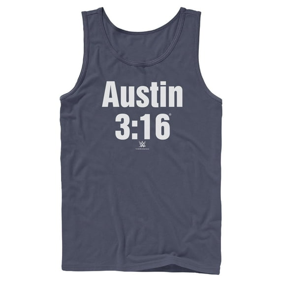 Mens WWE Stone Cold Steve Austin 3:16 White Logo Tank Top
