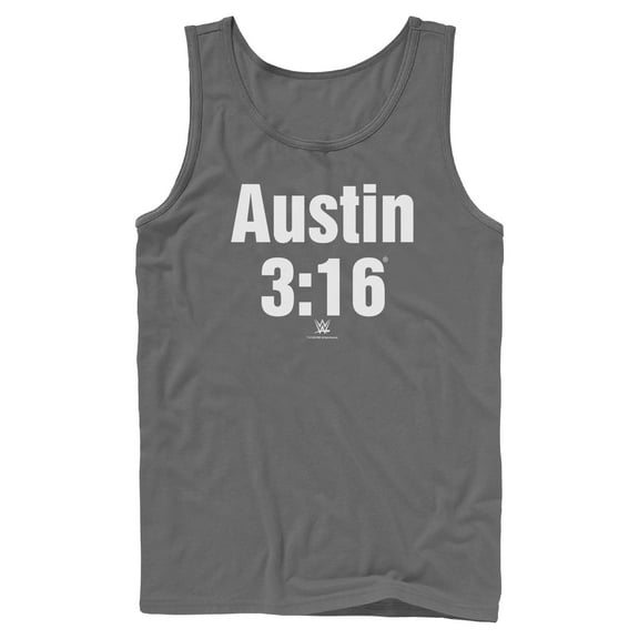 Mens WWE Stone Cold Steve Austin 3:16 White Logo Tank Top