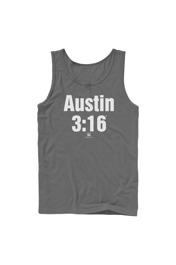 Mens WWE Stone Cold Steve Austin 3:16 White Logo Tank Top