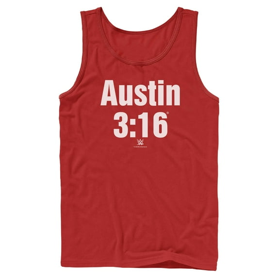Mens WWE Stone Cold Steve Austin 3:16 White Logo Tank Top