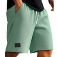 thumbnail image 1 of Mens Waffle Knit Athletic Shorts Drawstring Elastic High Waist Short Pants Stretch Workout Sports Short Trousers with Pockets, 1 of 5