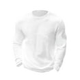 thumbnail image 1 of Mens Waffle Long Sleeve Shirt Crew Neck Thermal Underwear Slim Fit Lightweight Pullover Casual Tshirt, 1 of 6