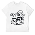 thumbnail image 1 of Mens Wake and Bake Funny Shirts Marijuana Cannabis Baker Shirt T-Shirt White 2XL, 1 of 5