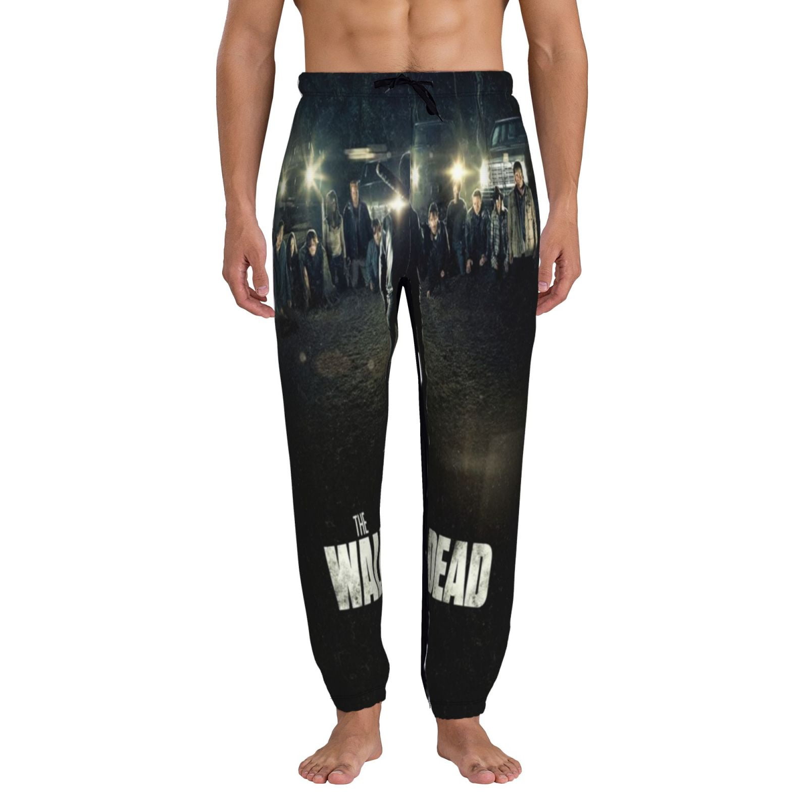 Mens Walking Dead Joggers Sweatpants Front Print Pants Novelty Graphic