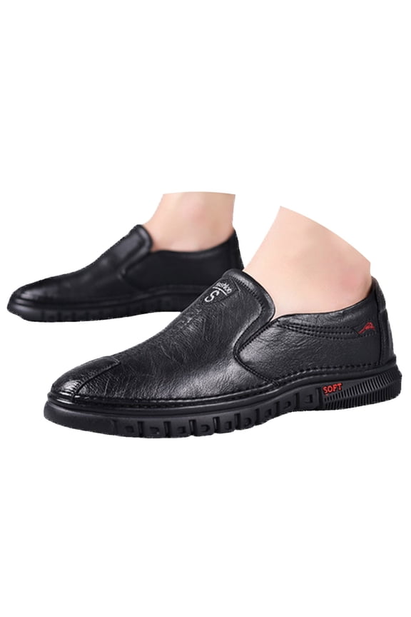 Mens Walking Loafers Fashion Casual Comfortable Work Oxford Dress Shoes Leather Slip on Oxfords