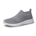 thumbnail image 1 of Mens Walking Shoes Slip on Sneakers Running Tennis Shoes Lightweight Breathable Casual Work Sports Gym Shoes Grey Size 7, 1 of 6