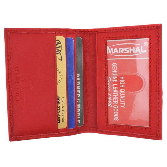 Mens Wallet Bifold Genuine Leather Slim Small Credit Card ID Holder with Front ID Licence Window