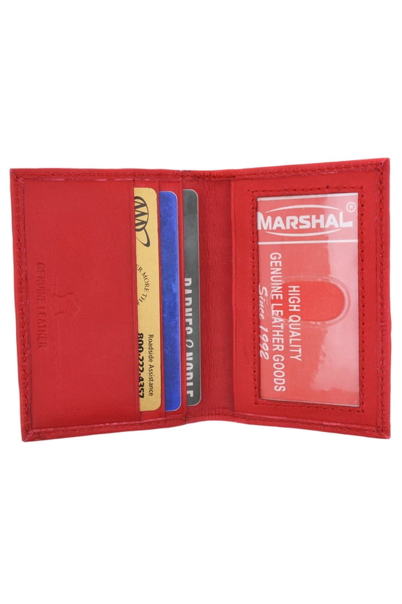 Mens Wallet Bifold Genuine Leather Slim Small Credit Card ID Holder with Front ID Licence Window