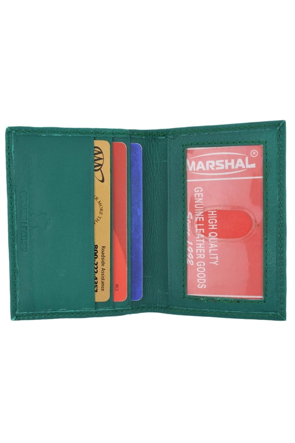 Mens Wallet Bifold Genuine Leather Slim Small Credit Card ID Holder with Front ID Licence Window