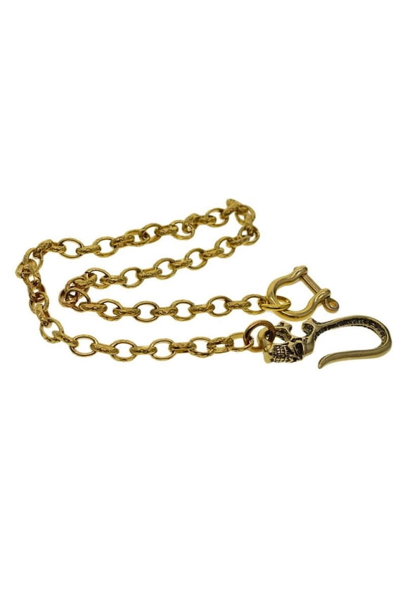 Mens Wallet Chain Gold Plated Brass Pants Chain Biker Trucker Punk Key Chain