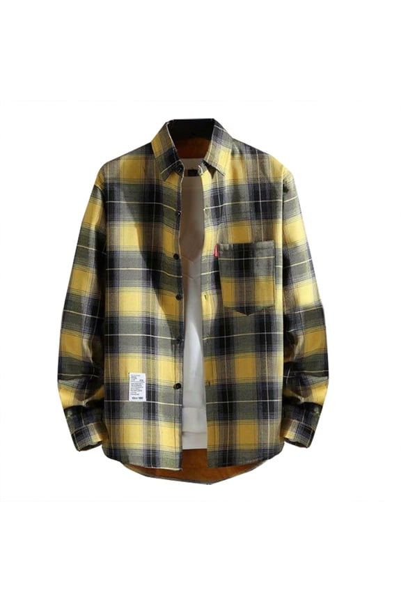 Mens Warm Sherpa Fleece Lined Plaid Flannel Shirts Jackets Casual Thermal Button Up Winter Work Coat Outwear