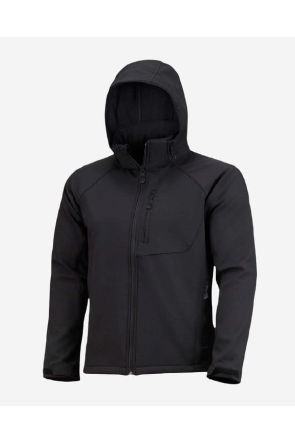 Mens' Warm Water Repellent Softshell Snowboard Jacket- Removable Hood