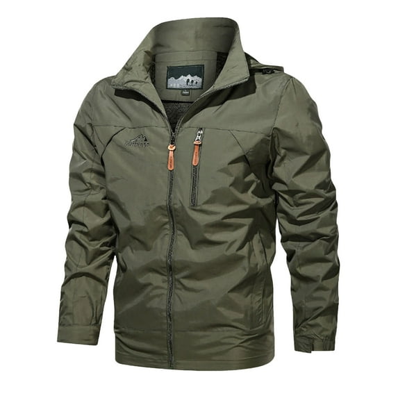 Mens Warmer Coat for Men Casual Solid Color Outdoor Lapel Multi Pocket Trench Coat Jacket Heavy Jacket Mens Light Weather Jacket Booth Coat Jackets for Men Winter unique gifts