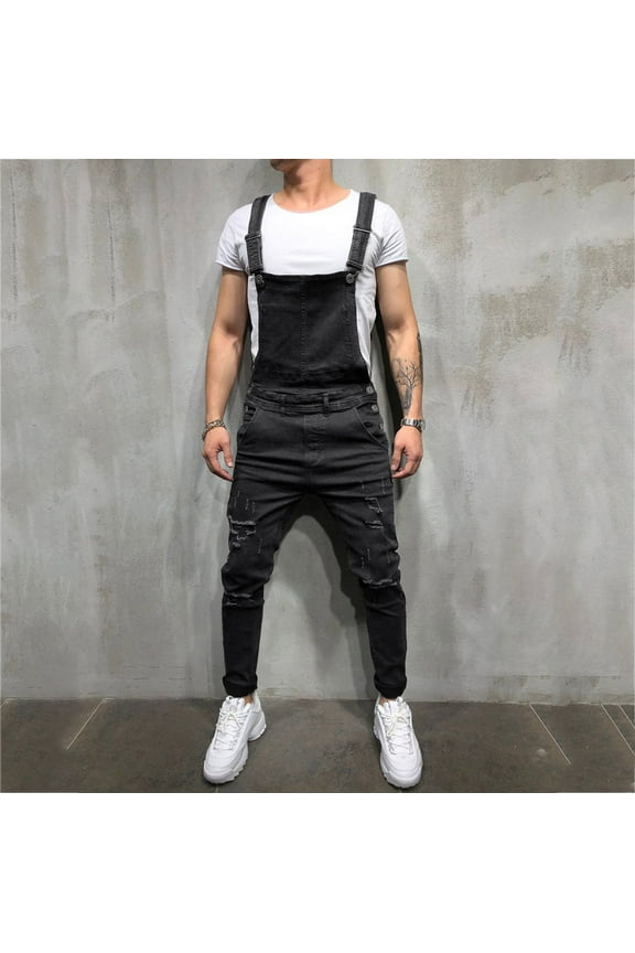 Mens Washed Bib Overalls Casual Ripped Jumpsuits Rompers Capri Leggings For Men Anticellulite Leggings For Men Leggings Leather Leggings