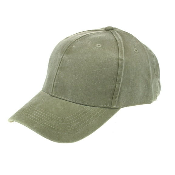 Mens Washed Constructed Heavy Cotton Twill Baseball Cap Khaki
