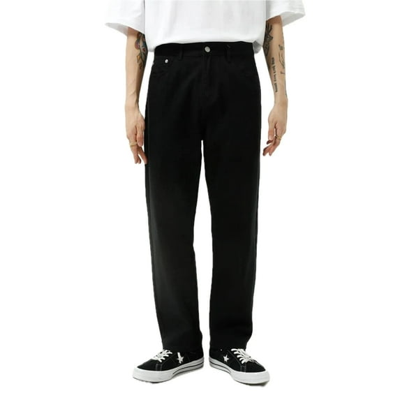 Mens Washed Straight Leg Slim Fit Jeans Durable Casual Daily Wear for Modern Look and Everyday Comfort and Style